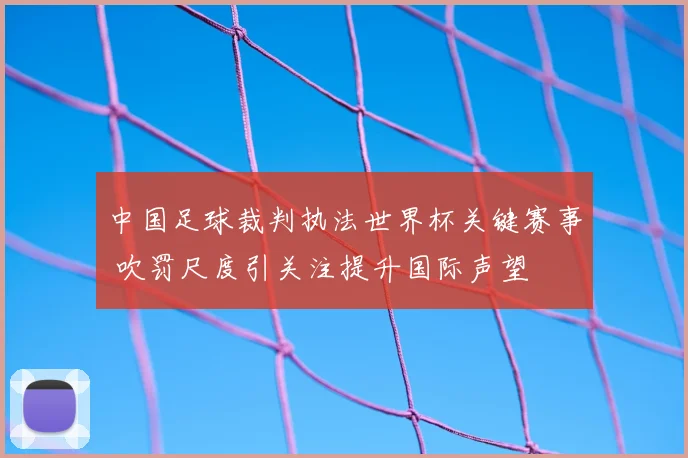 中国足球裁判执法世界杯关键赛事 吹罚尺度引关注提升国际声望